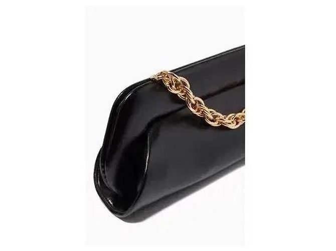 Autre Marque Themoirè Bios Clutch in Pelle Vegana Nero - vista 3