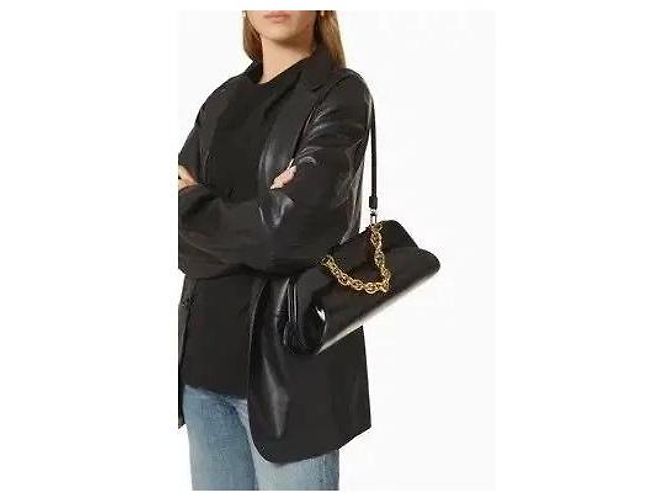 Autre Marque Themoirè Bios Clutch in Pelle Vegana Nero - vista 4