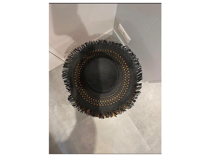 Christian Dior Strohhut Schwarz - Ansicht 3