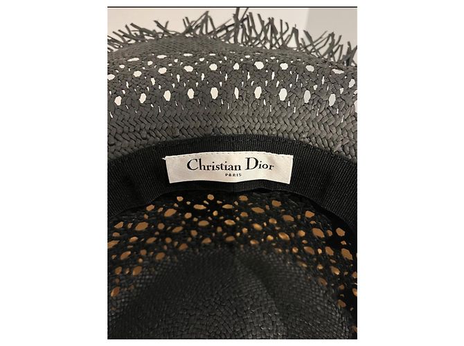 Christian Dior Strohhut Schwarz - Ansicht 4