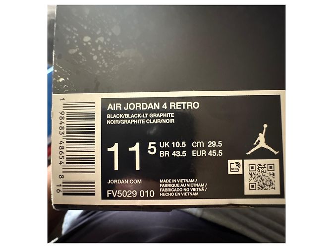 Autre Marque Nike Air Jordan 4 Retro Nero - vista 13
