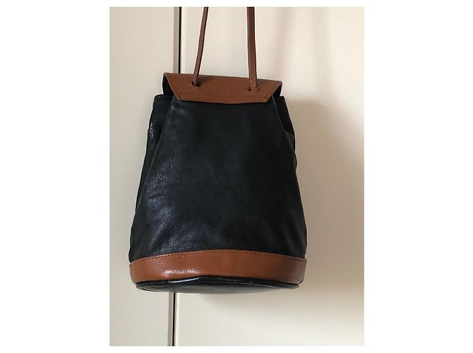 Loewe Borsa bucket Anagram in pelle Marrone Nero - vista 4