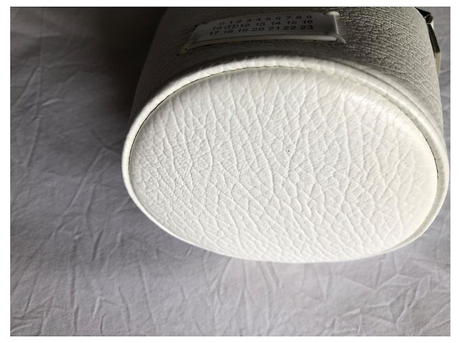 Maison Martin Margiela Maison Margiela Mini Borsa a Secchiello in Pelle Bianca Bianco - vista 6