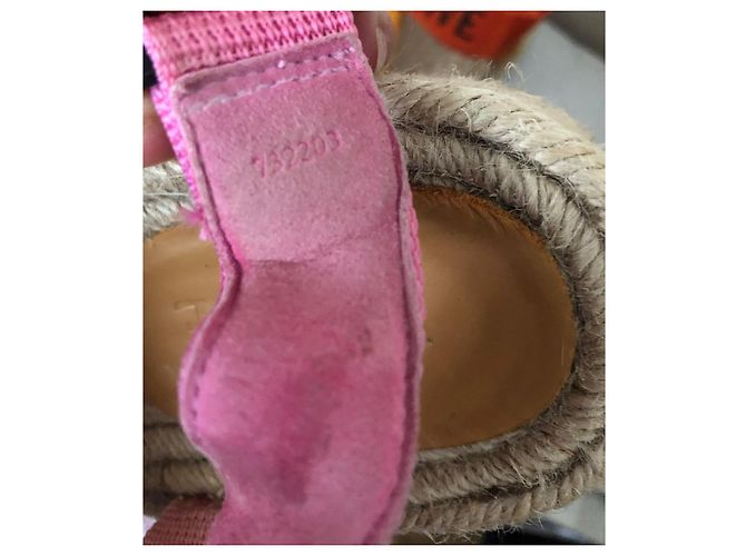Loewe x Paula's Ibiza Sandali Espadrilles Platform Color-block Rosa Beige Arancione Giallo - vista 9