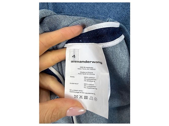 Alexander Wang Off-the-Shoulder Denim Top Blau - Ansicht 5