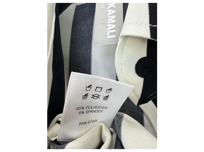Norma Kamali Abito camicia maxi a righe Nero Bianco - vista 3