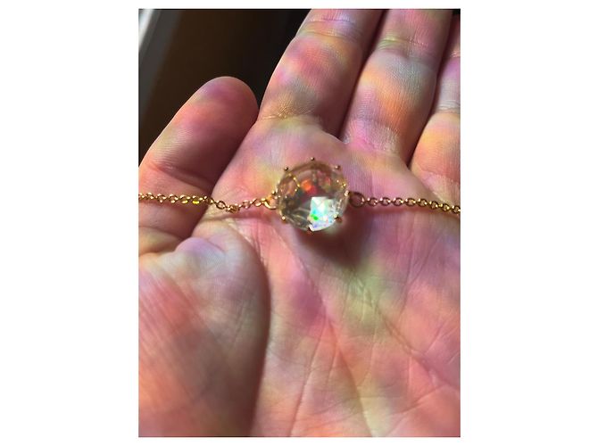 Les Nereides Les Néréides Bracciale in metallo dorato e cristallo sfaccettato D'oro - vista 4