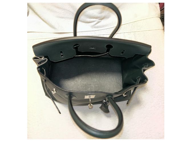 Hermès Birkin 35 in pelle Togo Verde scuro - vista 5