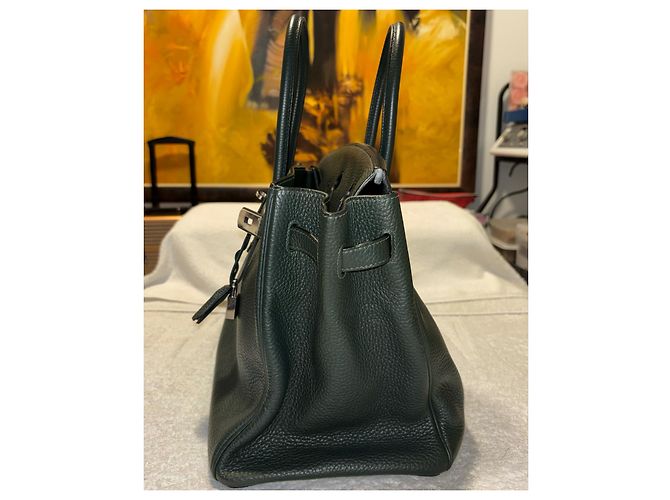 Hermès Birkin 35 in pelle Togo Verde scuro - vista 6