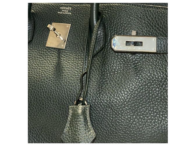 Hermès Birkin 35 in pelle Togo Verde scuro - vista 7