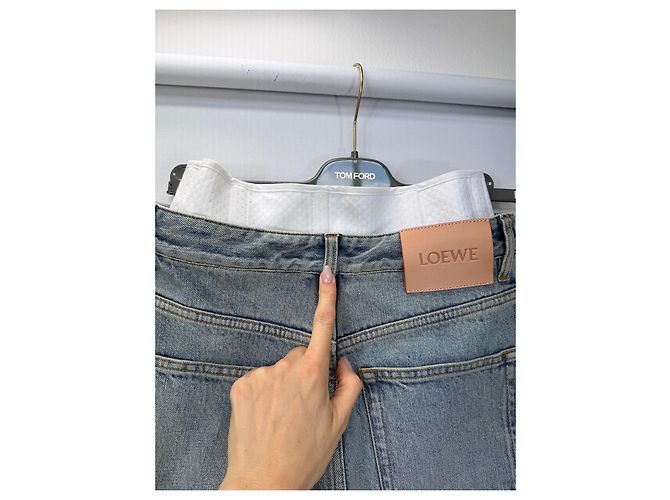 Jeans a gamba larga Loewe Blu - vista 3