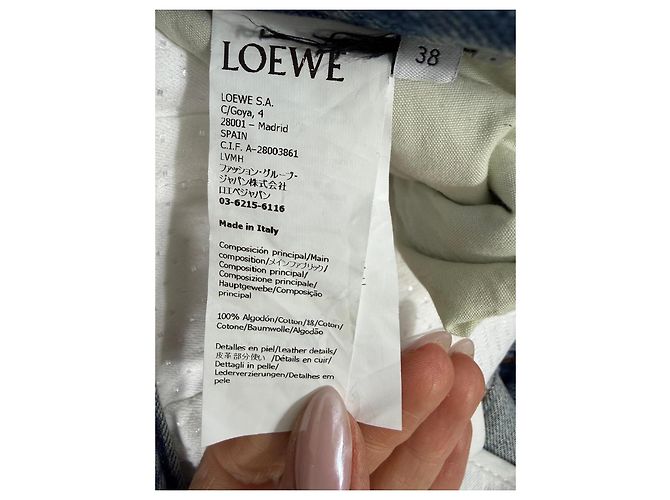 Jeans a gamba larga Loewe Blu - vista 6