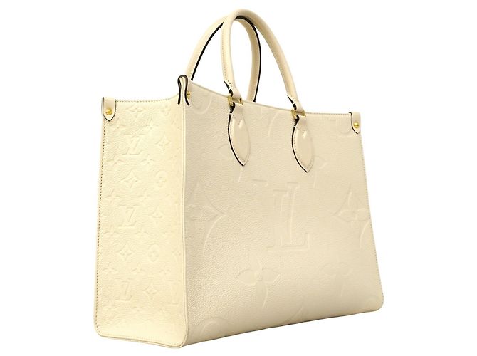 Borsa Tote Louis Vuitton Monogram Empreinte OnTheGo MM Crudo - vista 2