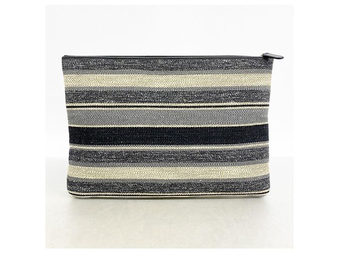 Clutch Chanel Deauville Marrone Nero - vista 10