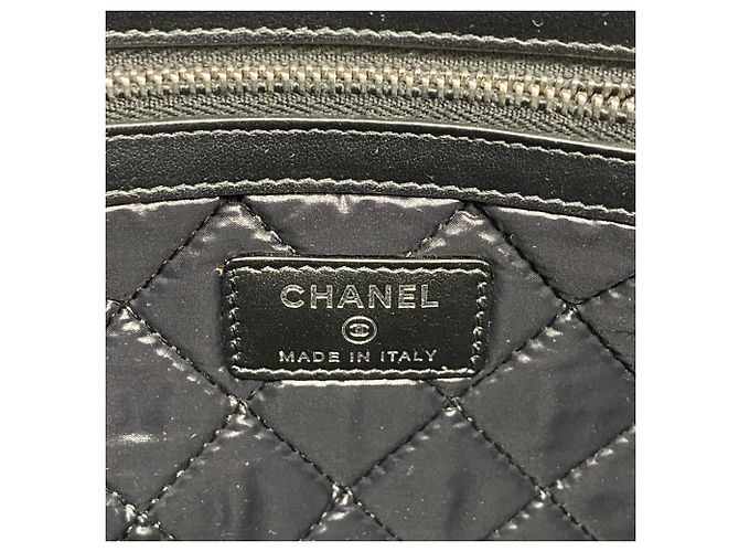 Clutch Chanel Deauville Marrone Nero - vista 5