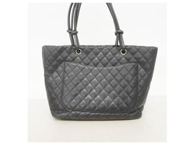 Chanel Cambon Shopper aus Lammleder Schwarz Weiß - Ansicht 11