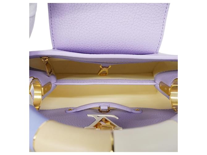 Borsa Louis Vuitton Capucines BB Porpora - vista 4