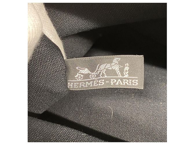 Hermès Hermes Troca Horizontal MM Canvas Tote Bag Schwarz - Ansicht 5