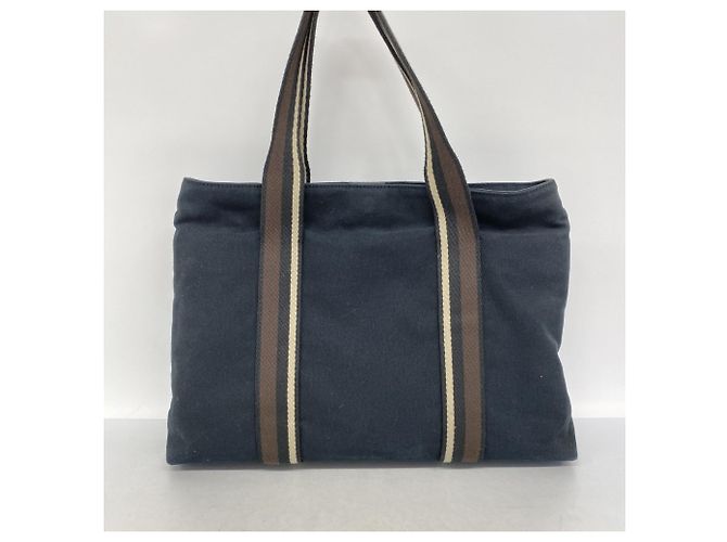 Hermès Hermes Troca Horizontal MM Canvas Tote Bag Schwarz - Ansicht 9