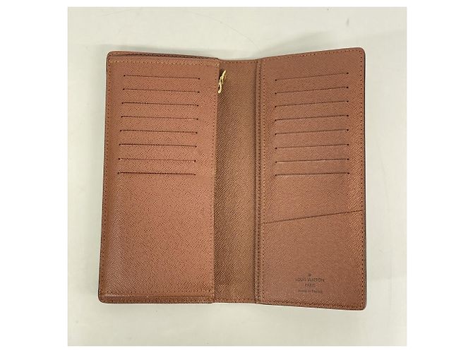 Portafoglio lungo Louis Vuitton Monogram Brazza Marrone - vista 3
