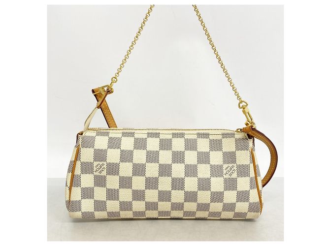 Borsa Louis Vuitton Damier Azur Eva Bianco - vista 11