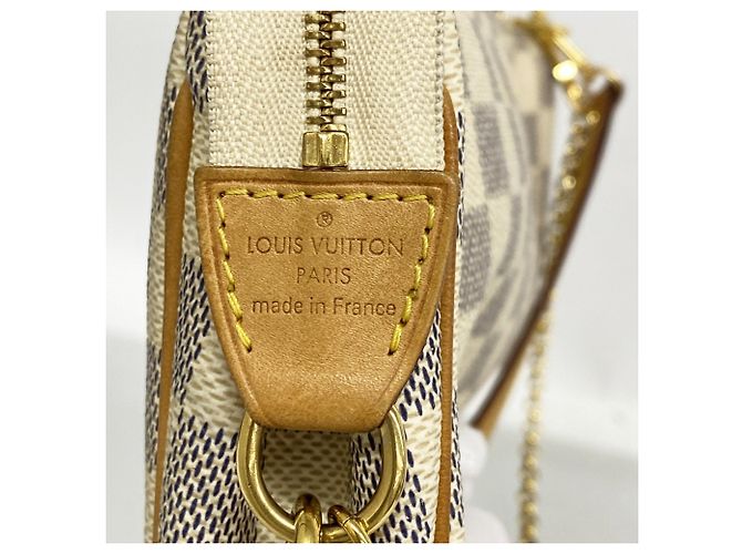 Borsa Louis Vuitton Damier Azur Eva Bianco - vista 5