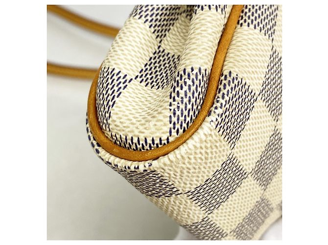 Borsa Louis Vuitton Damier Azur Eva Bianco - vista 6
