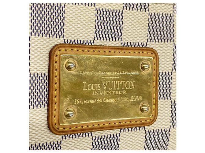 Borsa Louis Vuitton Damier Azur Eva Bianco - vista 7