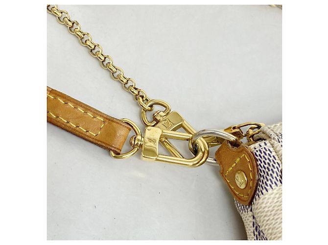Borsa Louis Vuitton Damier Azur Eva Bianco - vista 8