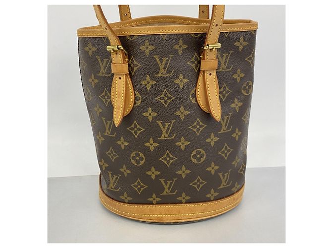 Borsa Tote Louis Vuitton Monogram Bucket PM Marrone - vista 12