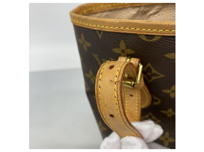 Borsa Tote Louis Vuitton Monogram Bucket PM Marrone - vista 6