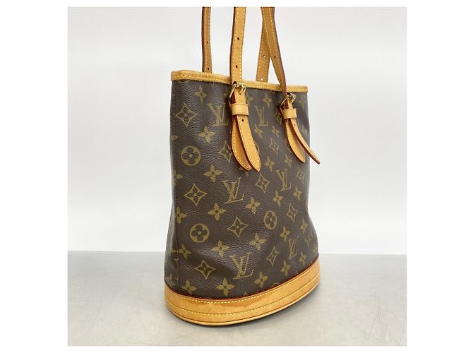 Borsa Tote Louis Vuitton Monogram Bucket PM Marrone - vista 2