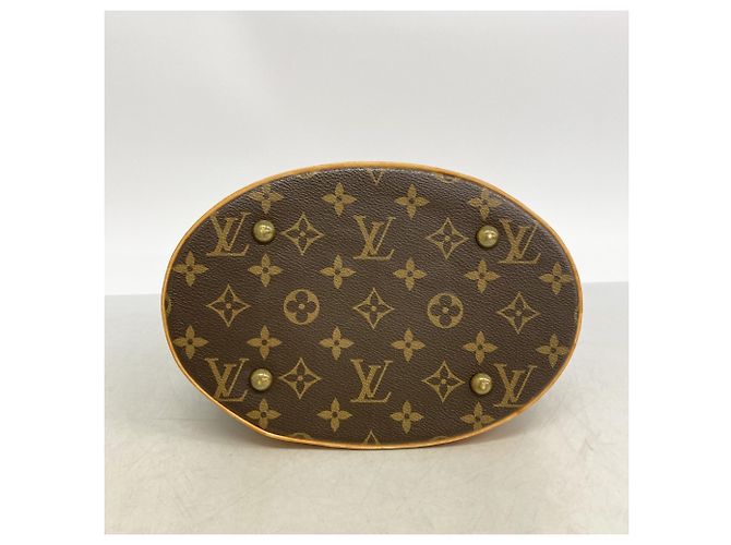 Borsa Tote Louis Vuitton Monogram Bucket PM Marrone - vista 3