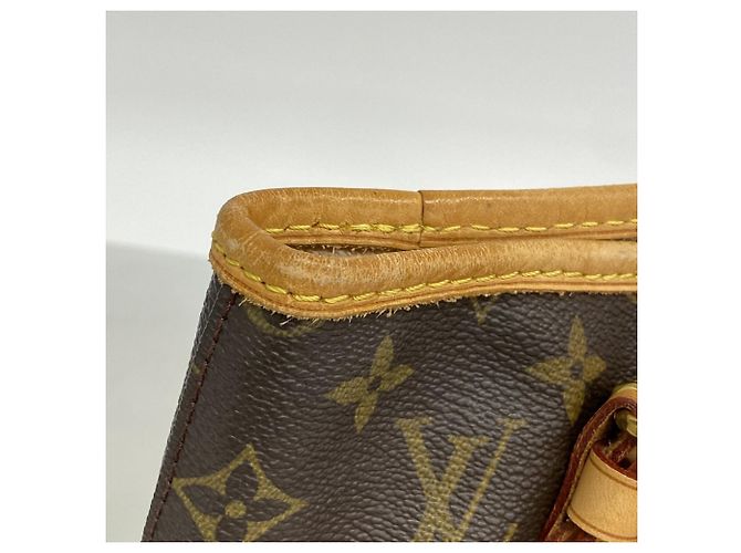 Borsa Tote Louis Vuitton Monogram Bucket PM Marrone - vista 7