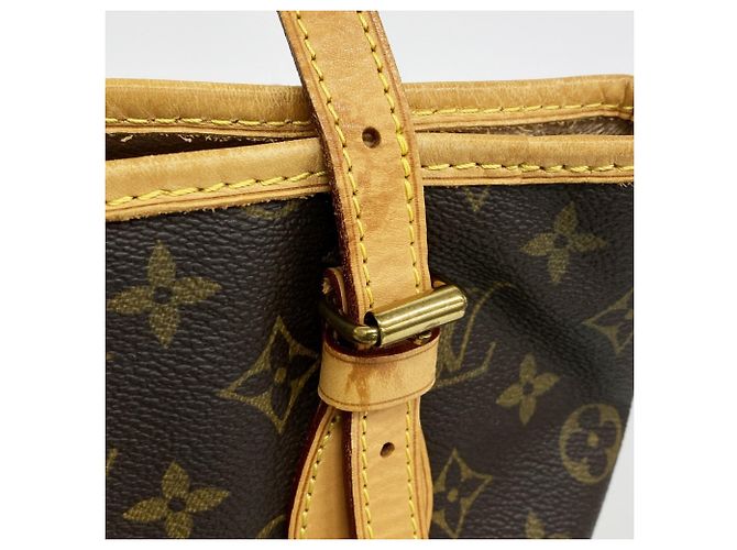 Borsa Tote Louis Vuitton Monogram Bucket PM Marrone - vista 8