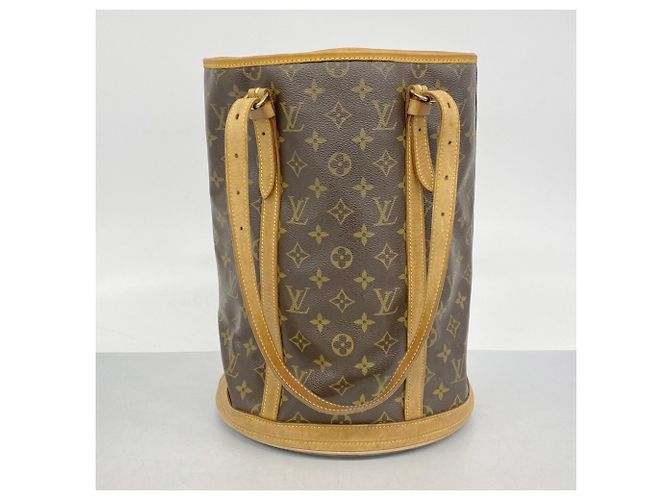 Borsa Tote Louis Vuitton Monogram Bucket GM Marrone - vista 10