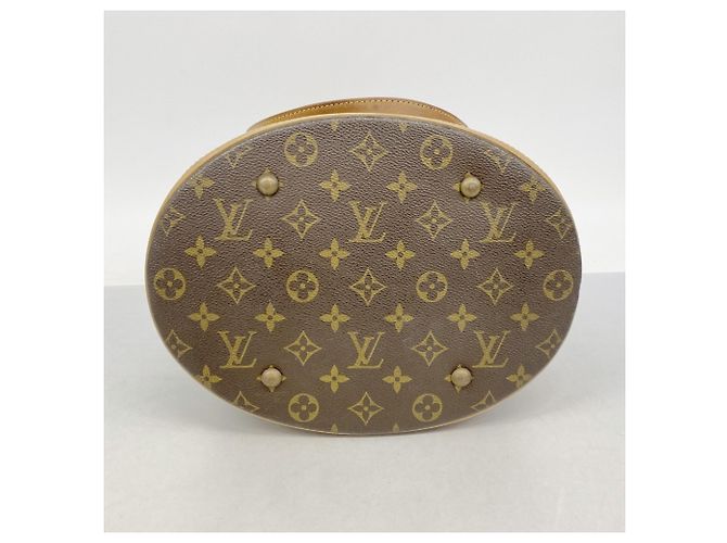 Borsa Tote Louis Vuitton Monogram Bucket GM Marrone - vista 3