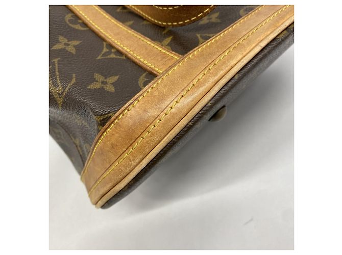 Borsa Tote Louis Vuitton Monogram Bucket GM Marrone - vista 6