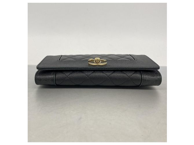 Chanel Mademoiselle Langgeldbörse aus Caviar-Leder - Ansicht 2