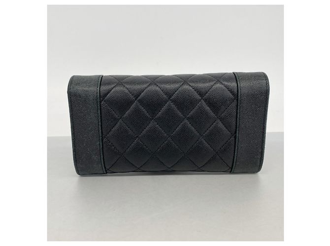 Chanel Mademoiselle Langgeldbörse aus Caviar-Leder - Ansicht 9