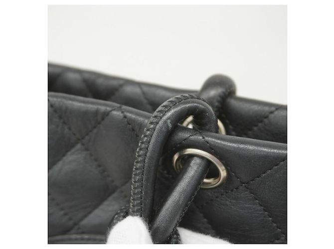Chanel Cambon Lambskin Tote Bag Black - view 11