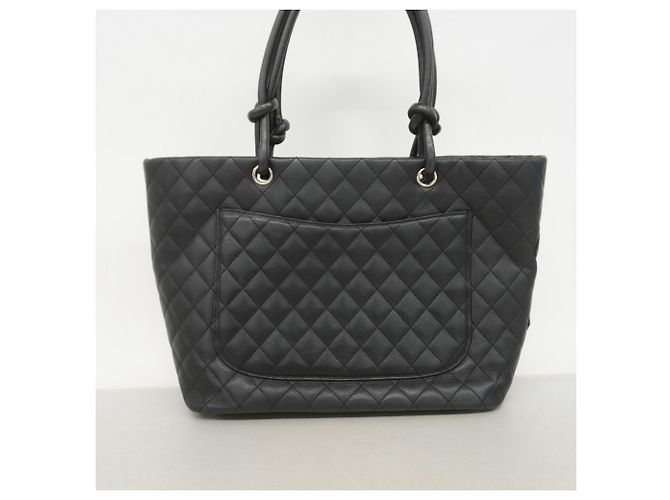 Chanel Cambon Lambskin Tote Bag Black - view 12