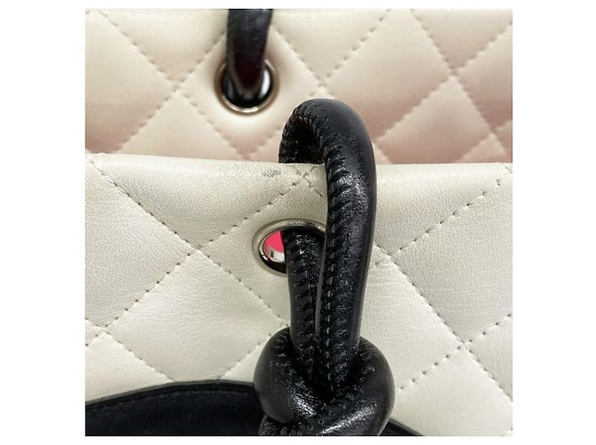 Chanel Cambon Tote Bag aus Lammleder Weiß - Ansicht 8