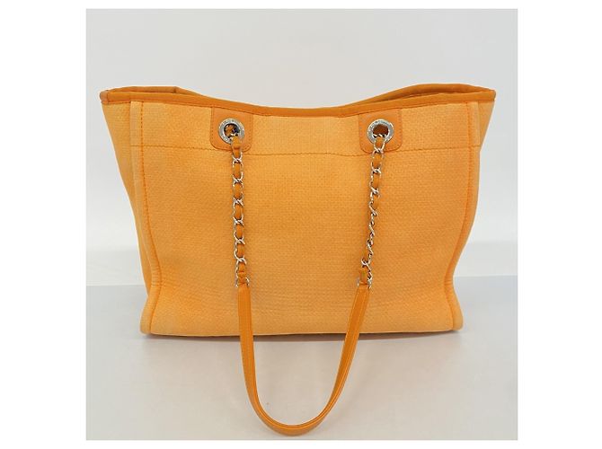 Chanel Deauville Chain Tote Bag Orange - Ansicht 11