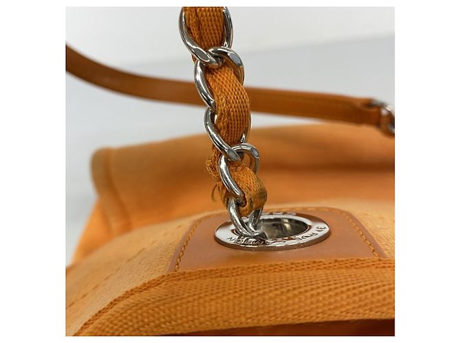 Chanel Deauville Chain Tote Bag Orange - Ansicht 8