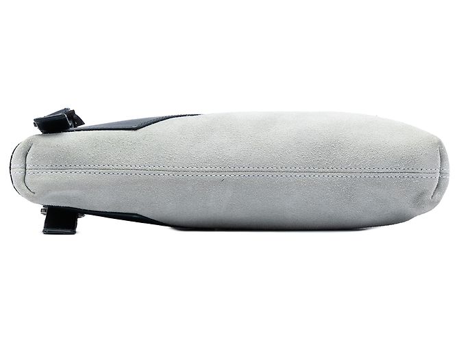 Borsa a tracolla LOEWE Gray Suede Anagram Switching Marrone Grigio - vista 3
