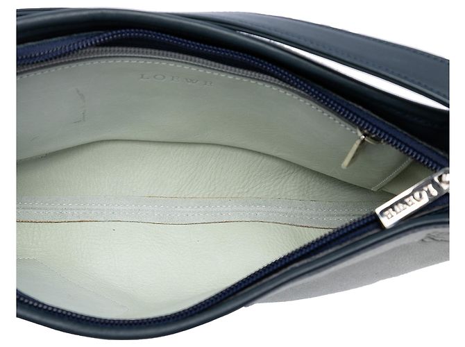 Borsa a tracolla LOEWE Gray Suede Anagram Switching Marrone Grigio - vista 4
