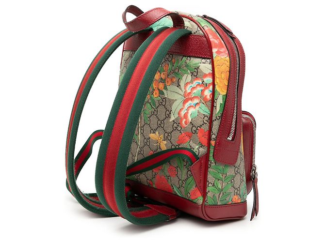 Zaino Gucci Beige Small GG Supreme Web Tian - vista 2