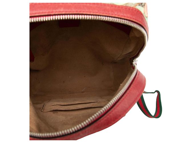 Zaino Gucci Beige Small GG Supreme Web Tian - vista 4
