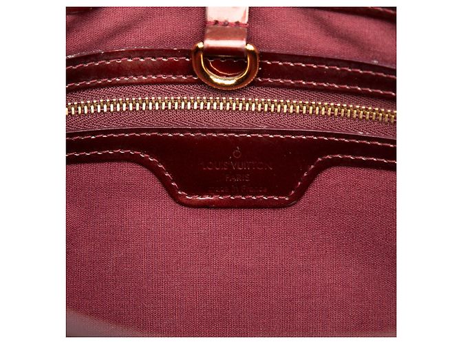 Louis Vuitton Red Monogram Vernis Wilshire PM Rosso Bordò - vista 5
